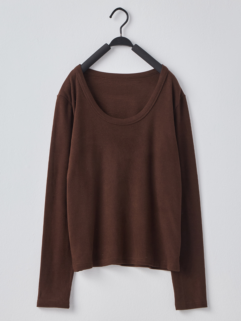 圓領素色磨毛棉絨內搭上衣(多色)