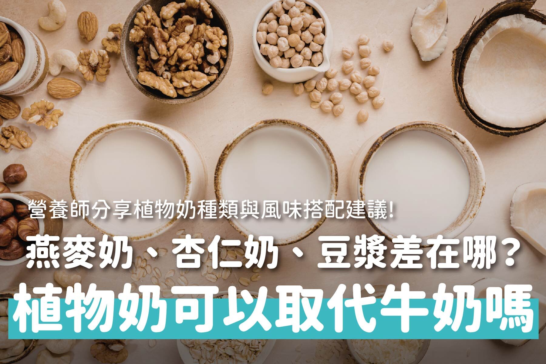 植物奶怎麼挑？植物奶種類、風味、營養懶人包