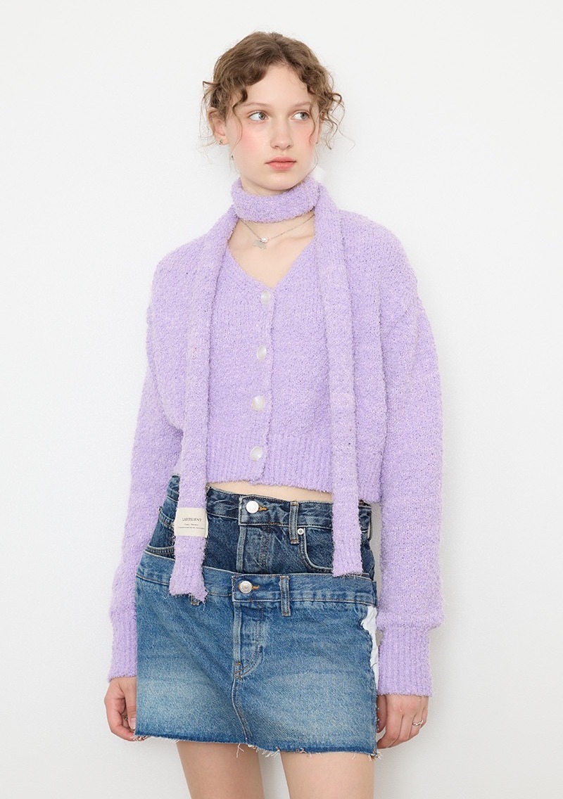 LARTIGENT L5 POPCORN CARDIGAN SET