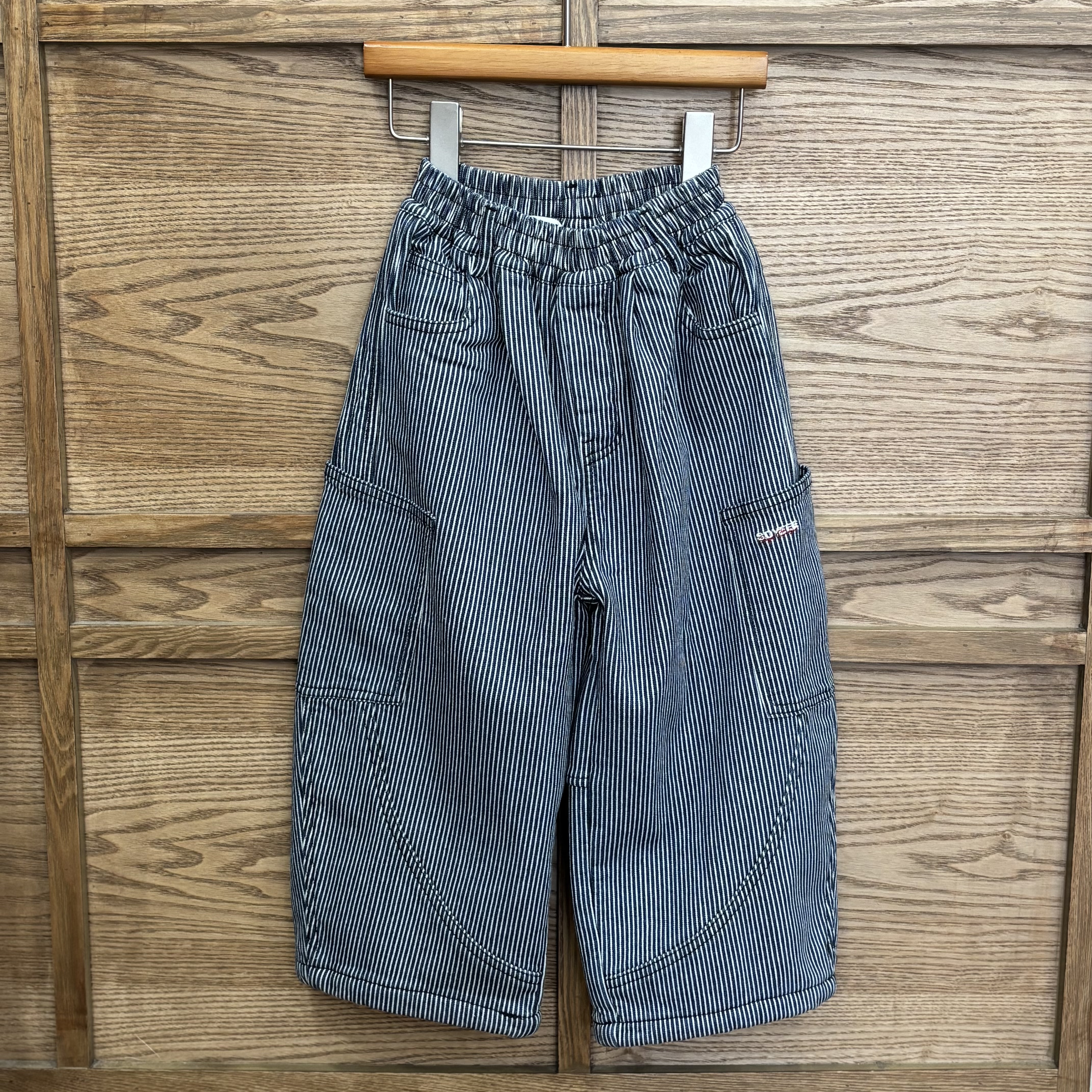 A03485設計師品牌直條紋褲