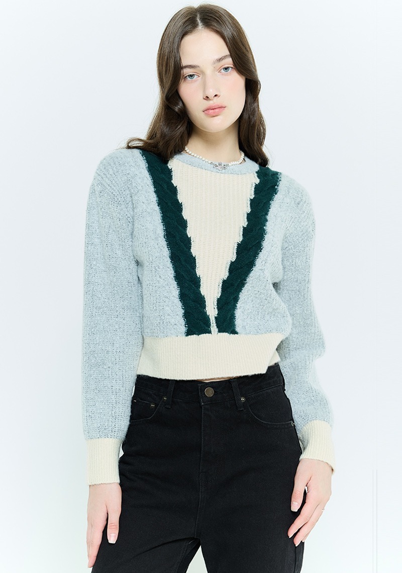 LARTIGENT L6 CABLE COLOR KNIT