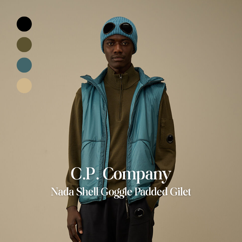 【代購】C.P. Company Nada Shell Goggle Padded Gilet 機能連帽羽絨背心 – 都市保暖・輕量防護