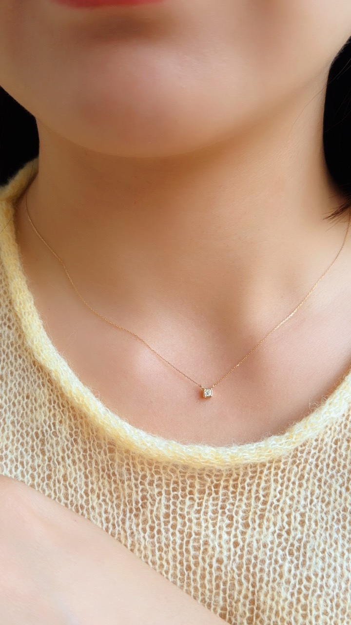 千穗｜方鑽項鍊