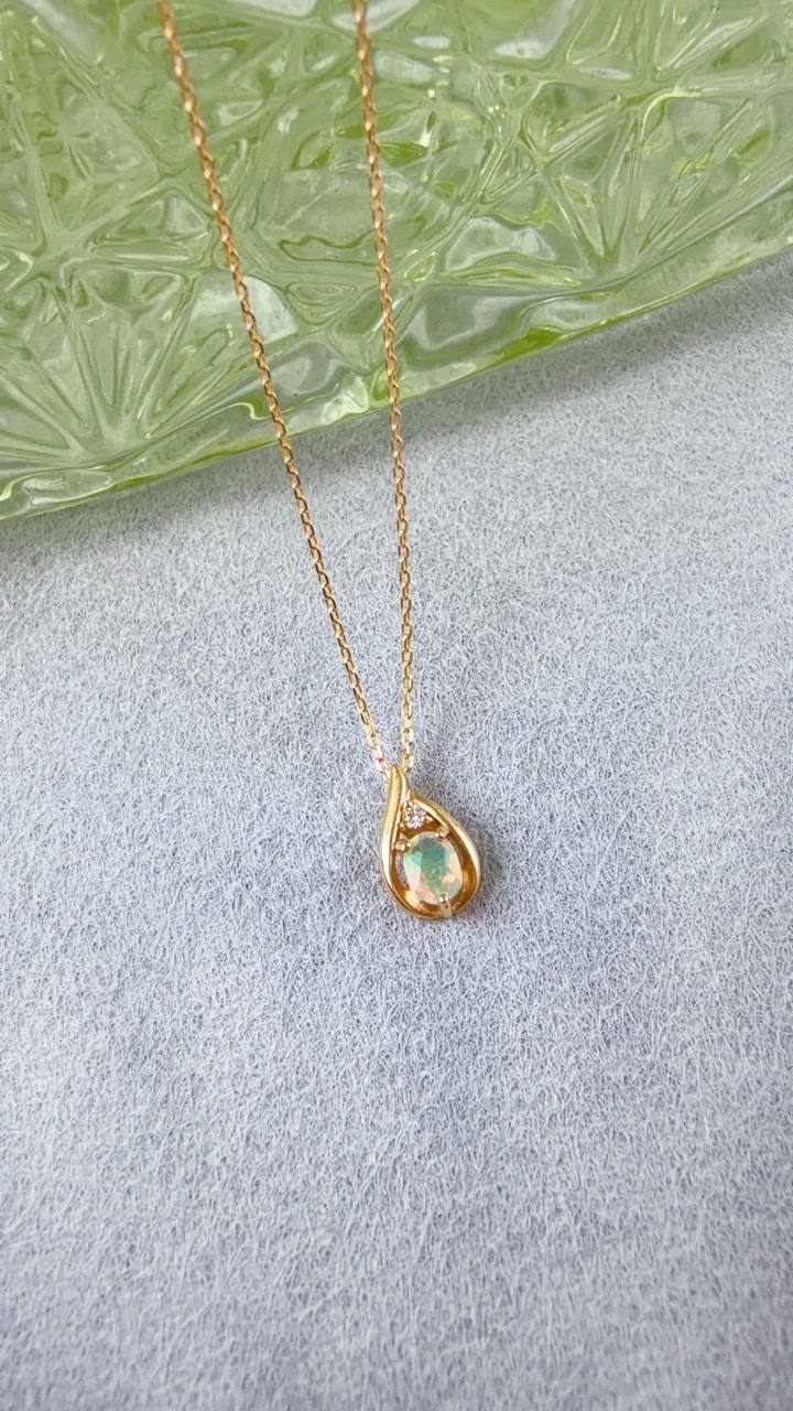 千穗｜水滴蛋白石項鍊