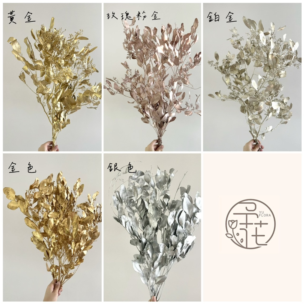 金屬色系尤加利葉
