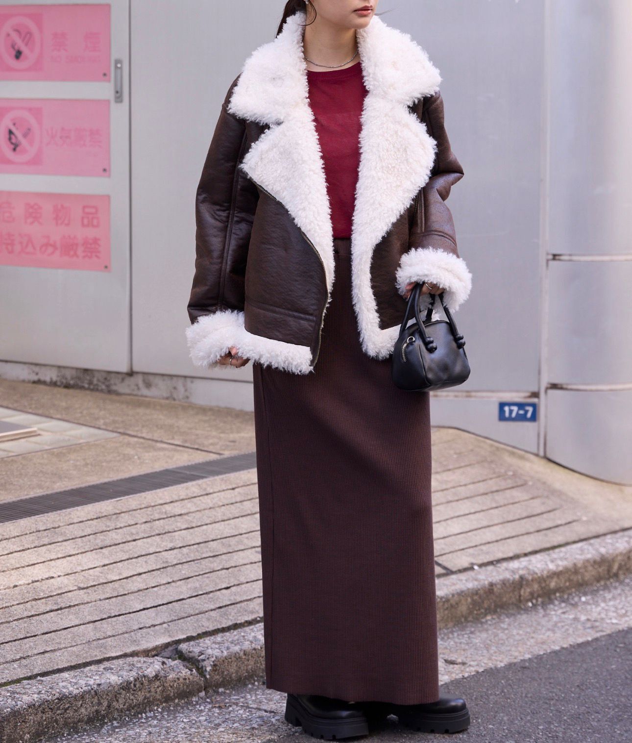 【預購】JN121003 MONO-MART 復古風短仿羊羔絨外套