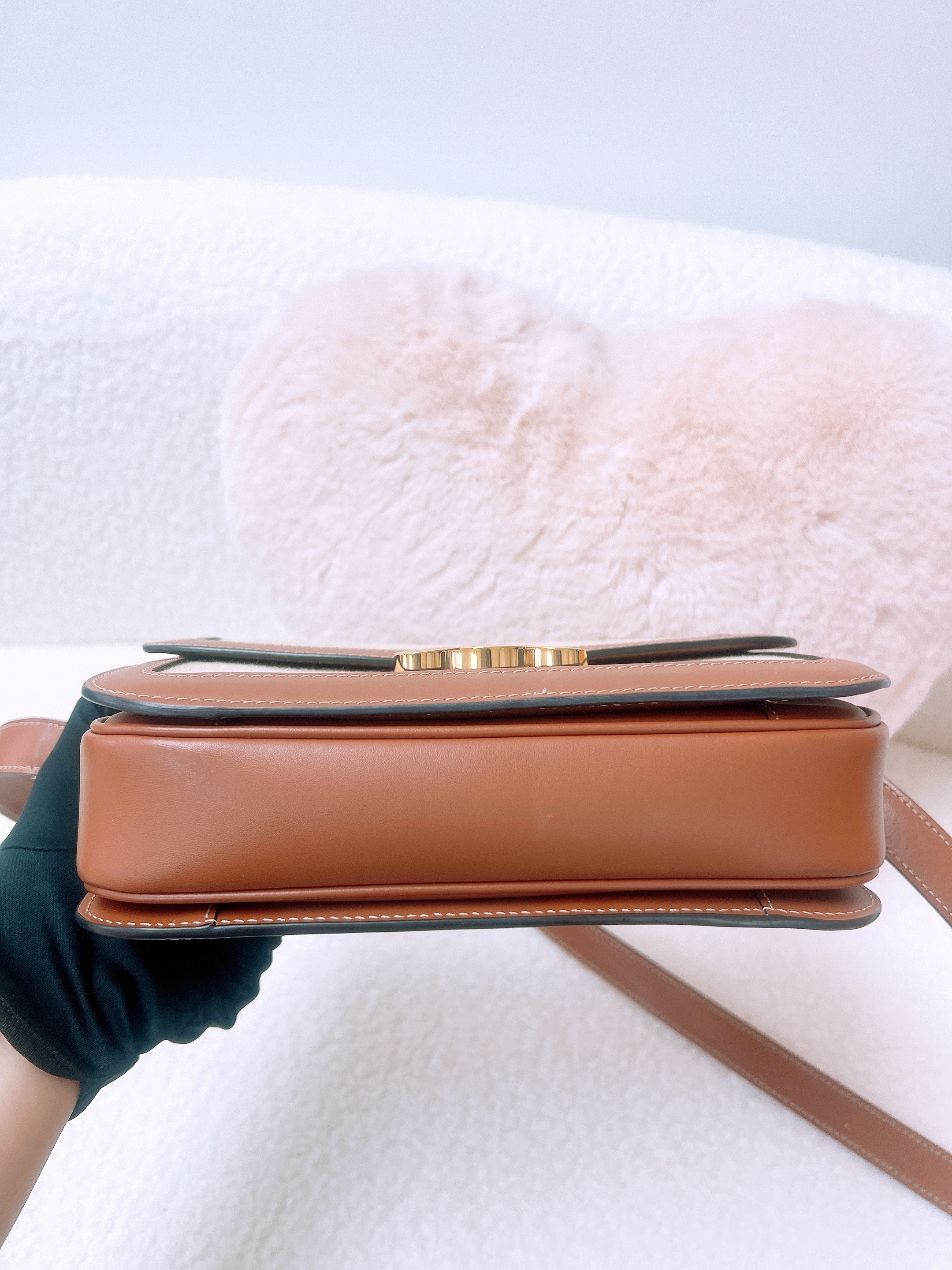 Celine triomphe medium canvas beige