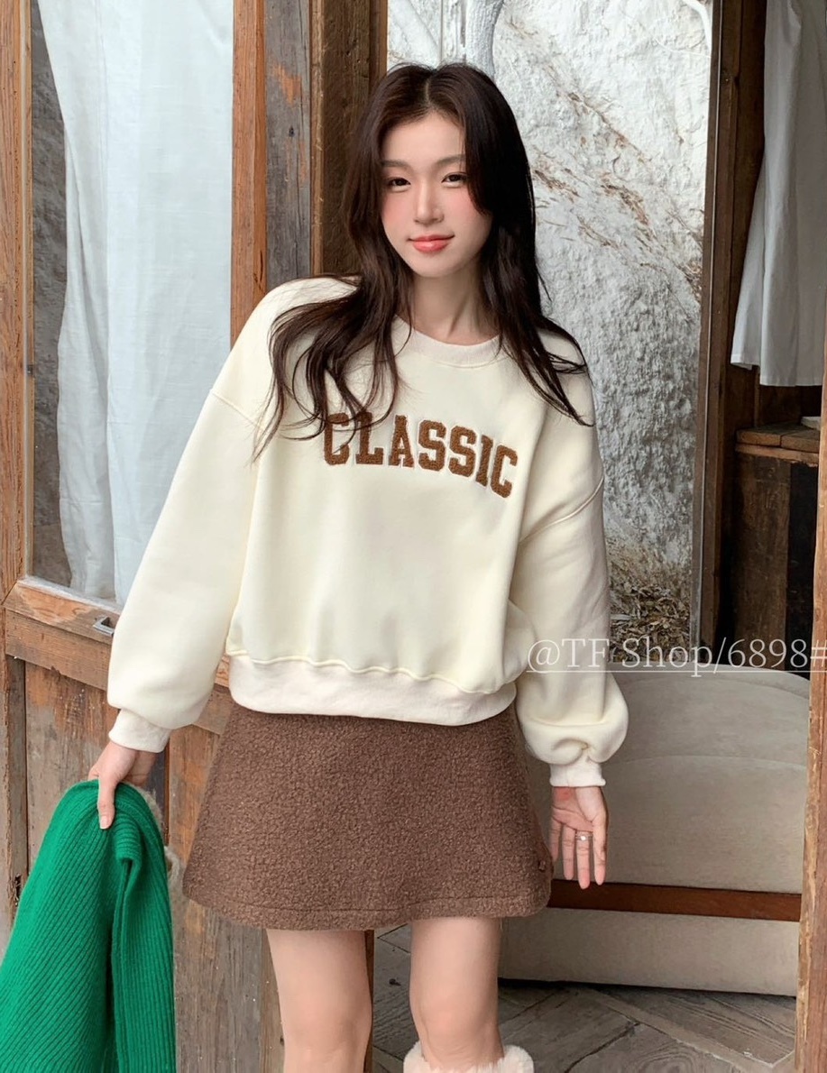 絨布CLASSIC加絨短版大學衣