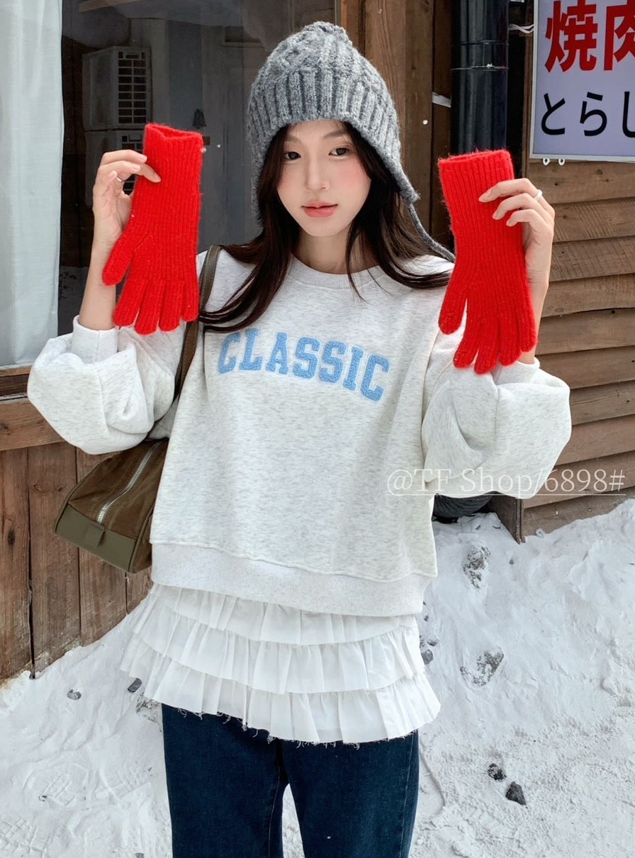 絨布CLASSIC加絨短版大學衣