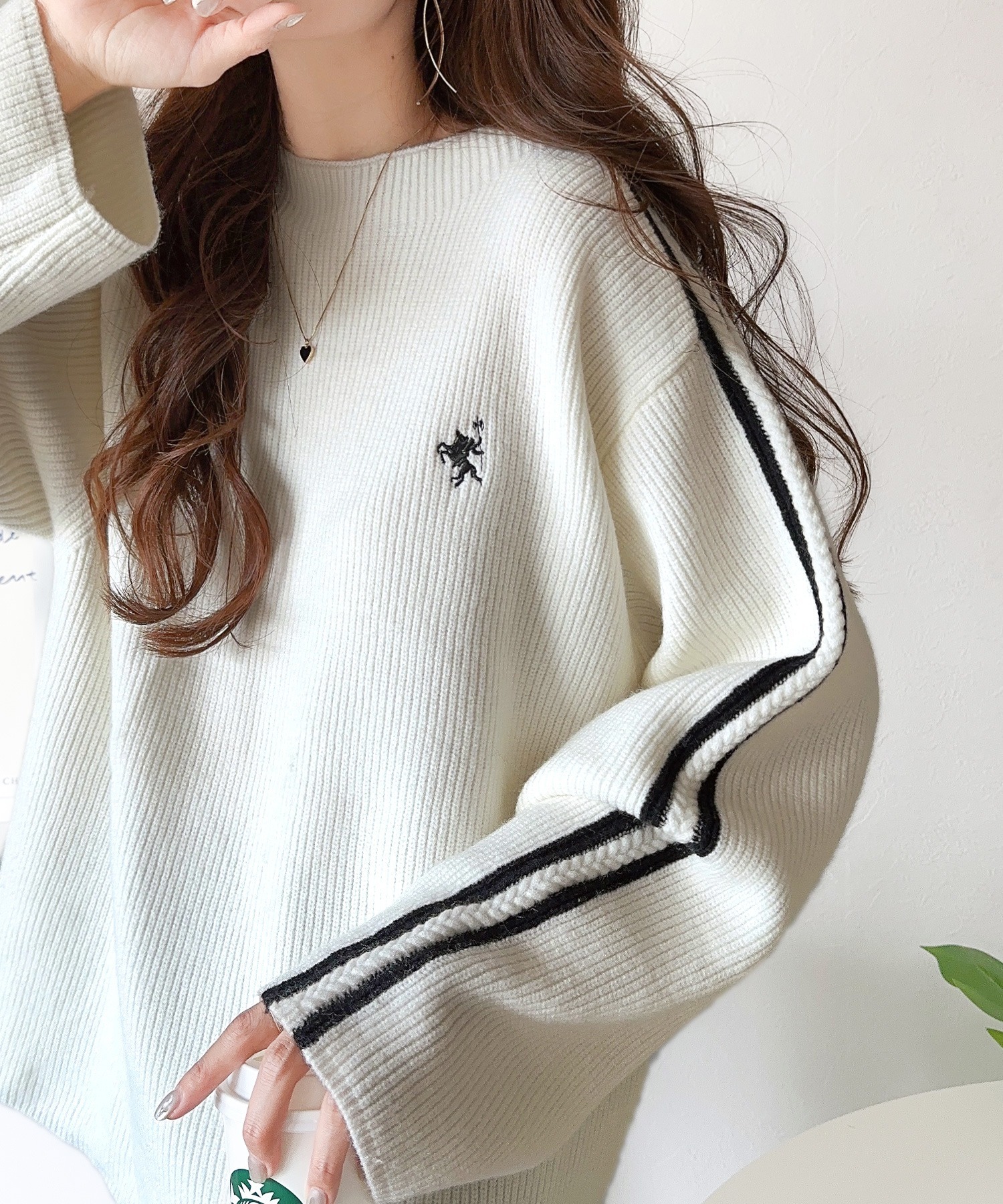 🇯🇵 日系品牌 JAVA 直紋 滾邊 撞色 毛衣 針織衣 針織衫 長袖 / 預購