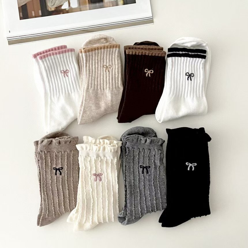 CT5357 百搭小蝴蝶結長襪 (任選5對$75/ 任選10對 $138)