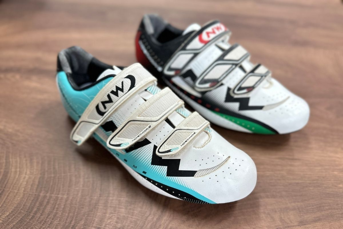 Northwave 2011 客製公路鞋,曾由車手 Andy Schleck 使用的年代款式。