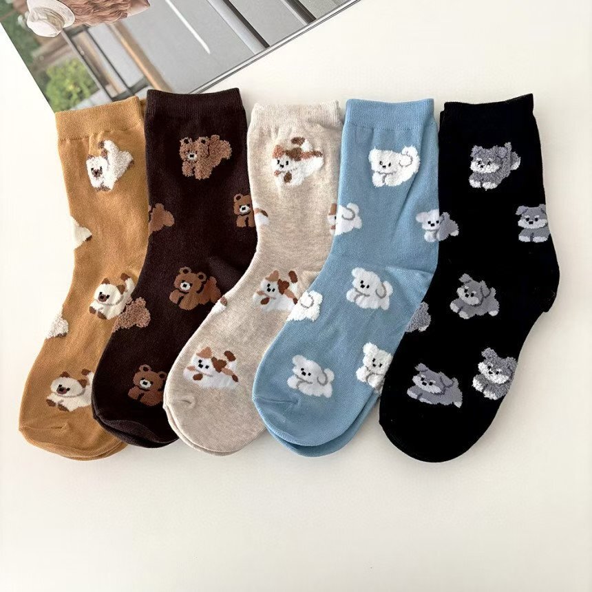 CT5358 可愛小狗長襪 (任選5對$75/ 任選10對 $138)