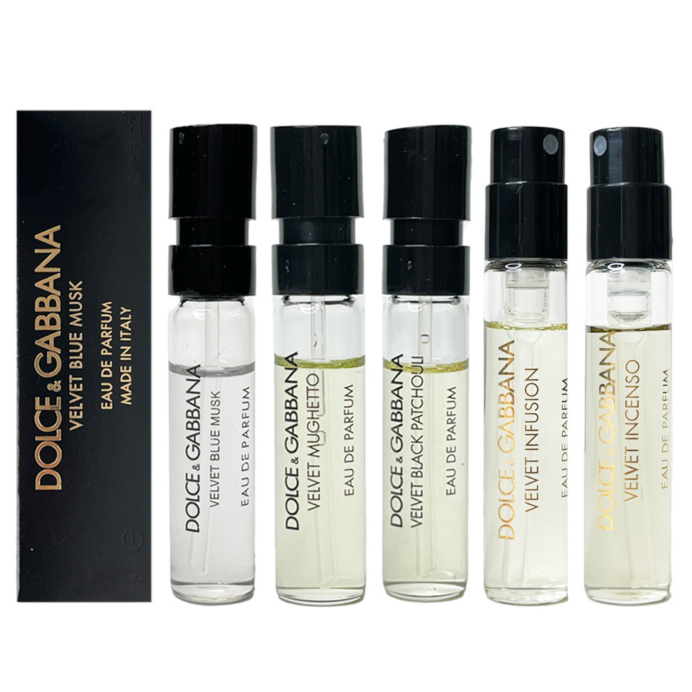 Dolce & Gabbana D&G高訂系列  天鵝絨-活力鈴蘭/藍色麝香/誘人廣霍香/神秘焚香/冽茶之韻 淡香精 1.5ml 針管 - 任選