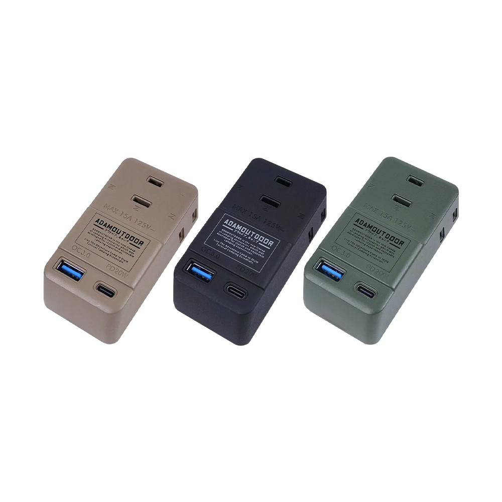 ADAMOUTDOOR 3座擴充USB壁插 ADPW-CE23QP2WC