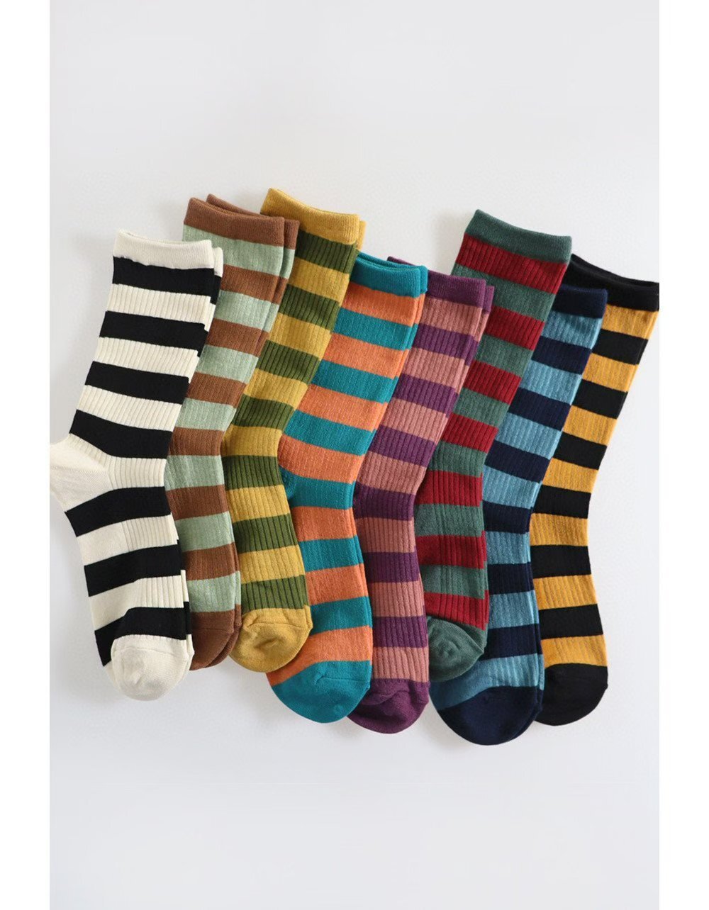 CT5362 撞色間條長襪 (任選5對$75/ 任選10對 $138)