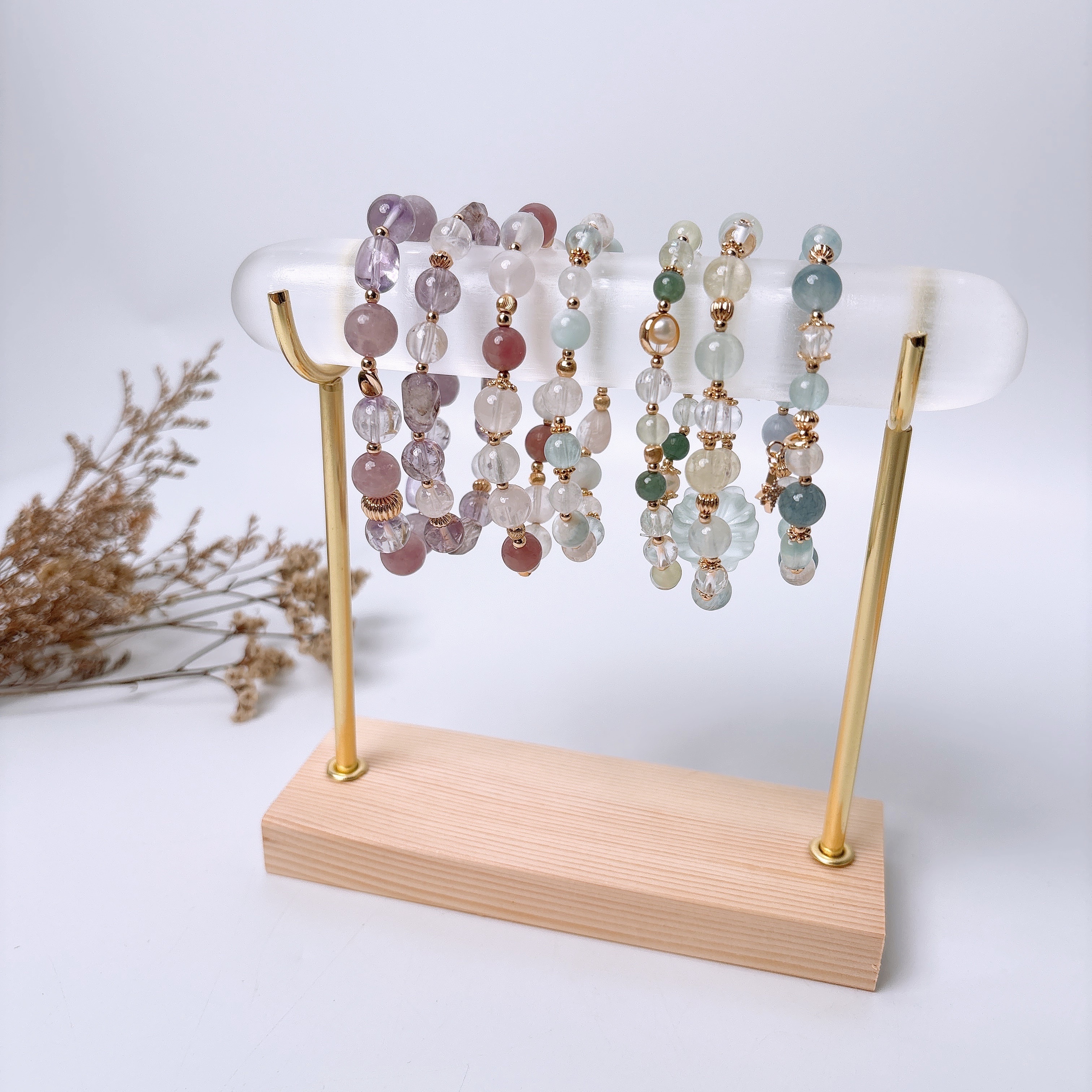 透石膏手串展示架｜加粗｜淨化
