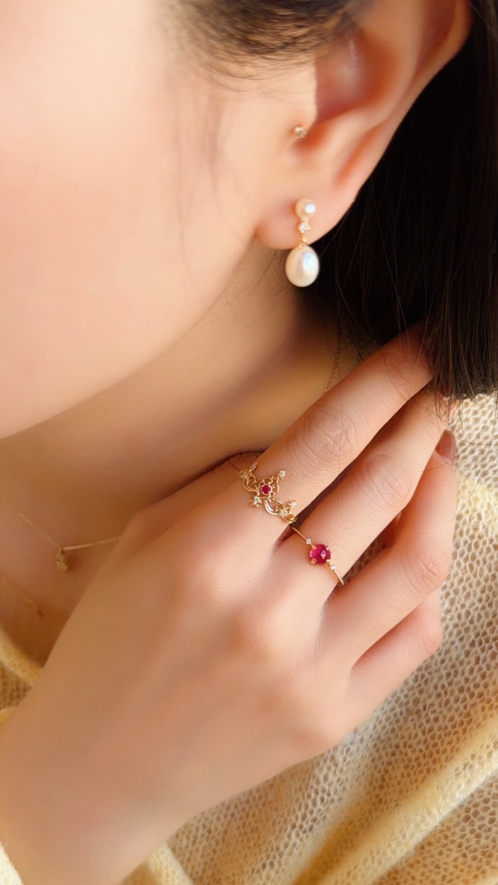 千穗｜紅寶鑽戒