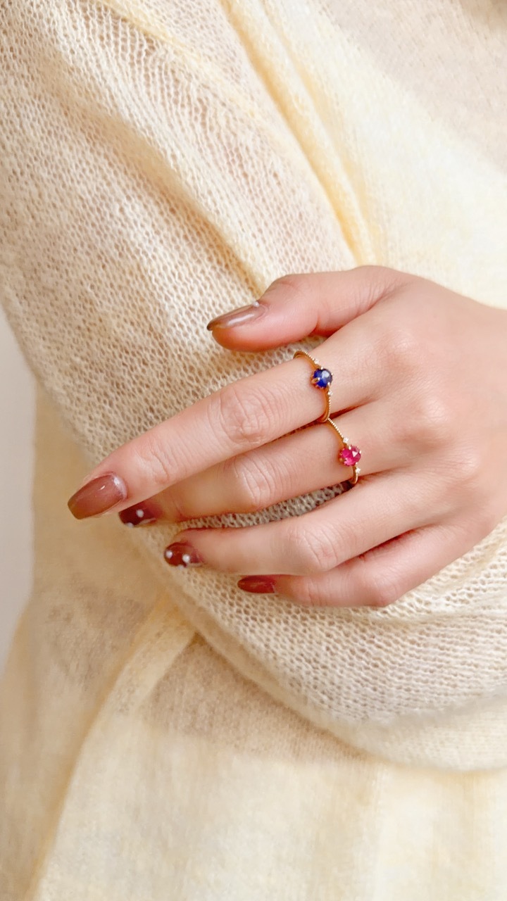 千穗｜藍寶鑽戒