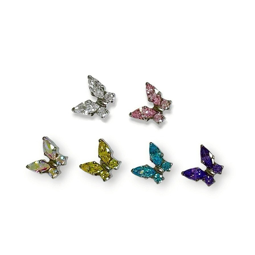 鈦合金埋釘-蝴蝶鋯  6色(單支價)