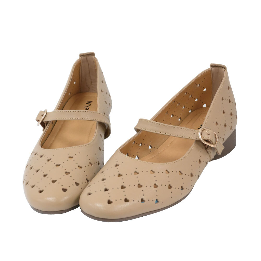 法式愛心簍空瑪莉珍鞋 -2色