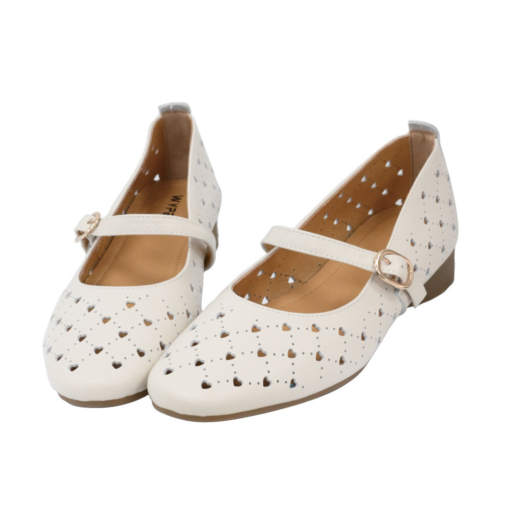 法式愛心簍空瑪莉珍鞋 -2色