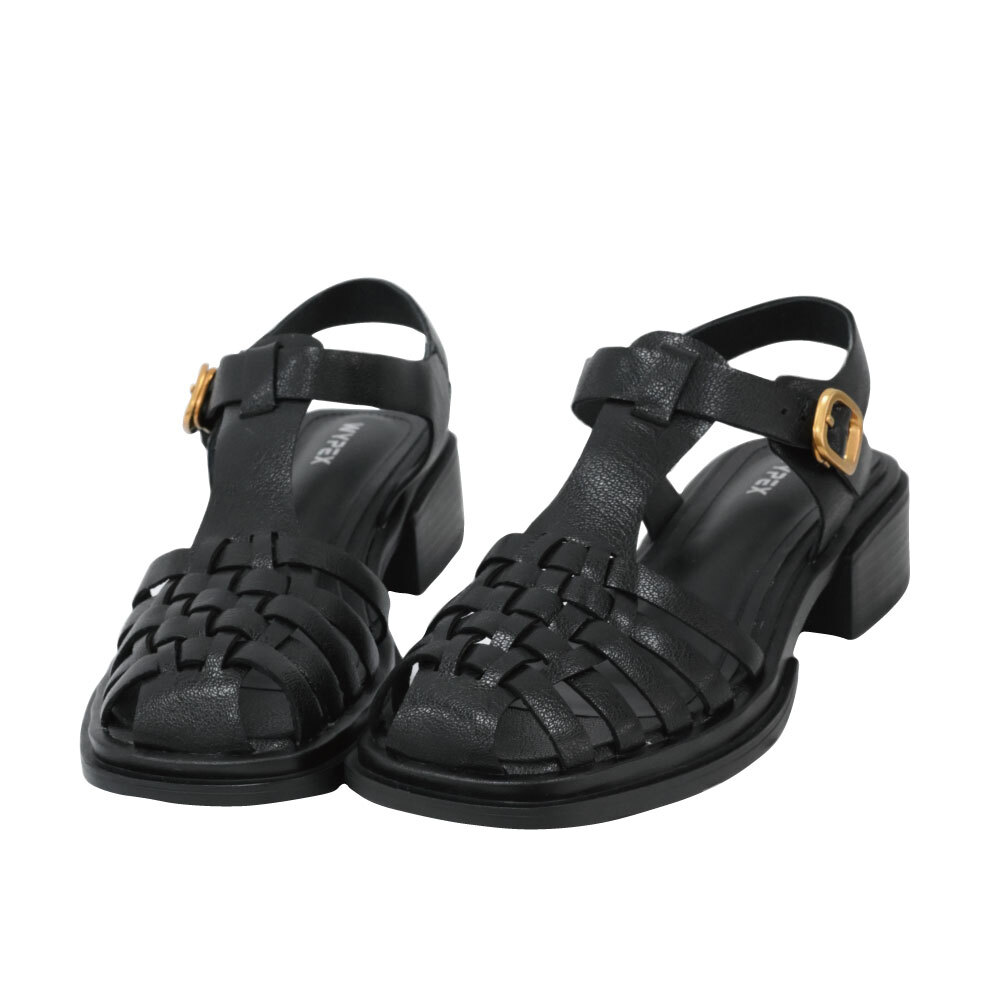 (現+預) 方頭編織後空涼鞋 -2色