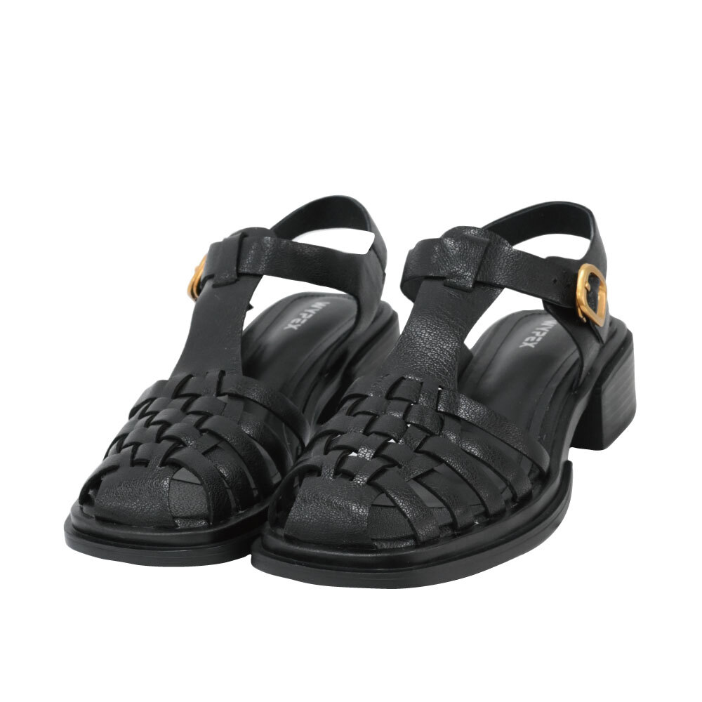 (現+預) 方頭編織後空涼鞋 -2色