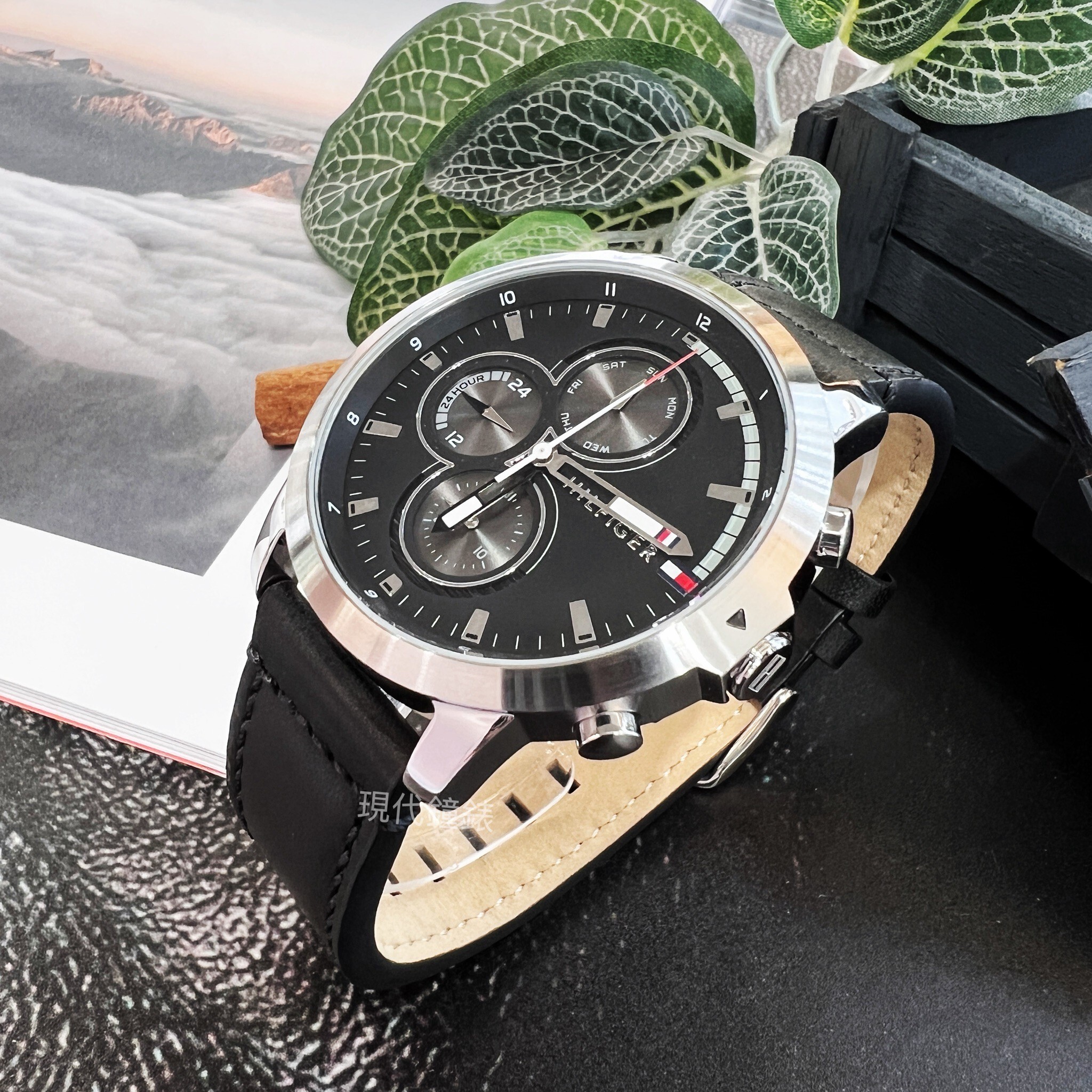 【Tommy Hilfiger】奔馳競速三眼腕錶1792052 46mm 現代鐘錶