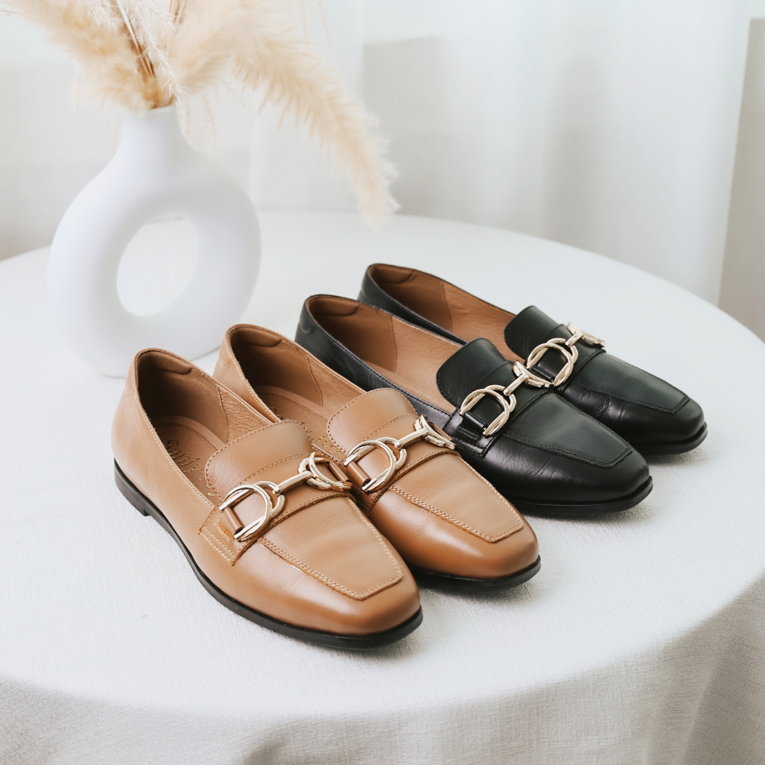 艾拉 馬蹄釦樂福鞋(真皮女鞋/真皮上班鞋/台灣製MIT)