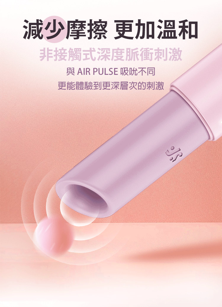 Satisfyer Secret Kiss 秘密之吻脈衝波磁動吸吮器,櫻花粉色,口紅造型,搭載 3D 磁感律動馬達。