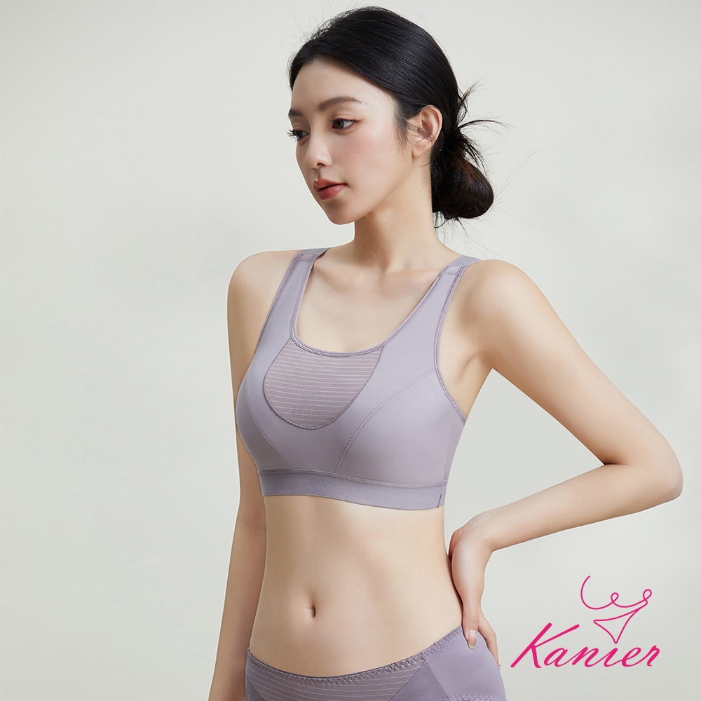 【Kanier卡妮兒】Hi Cool！舒適吸溼排汗運動型內衣【2866 芋色 -M / L / XL / XXL(Q)】
