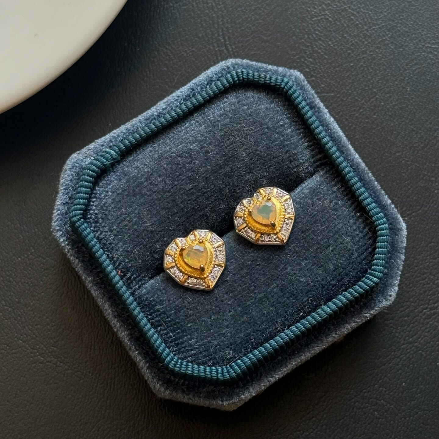 [原石] 衣索比亞蛋白石 925銀耳環