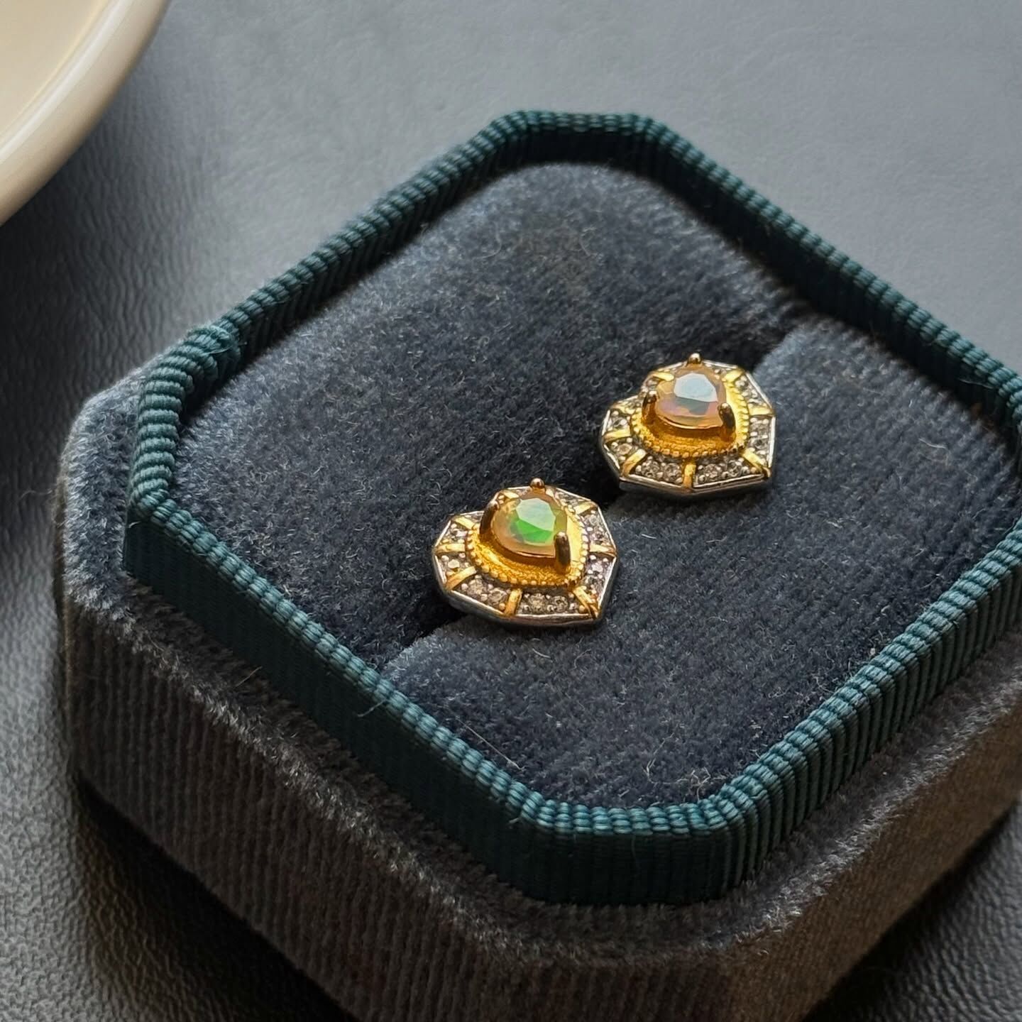 [原石] 衣索比亞蛋白石 925銀耳環