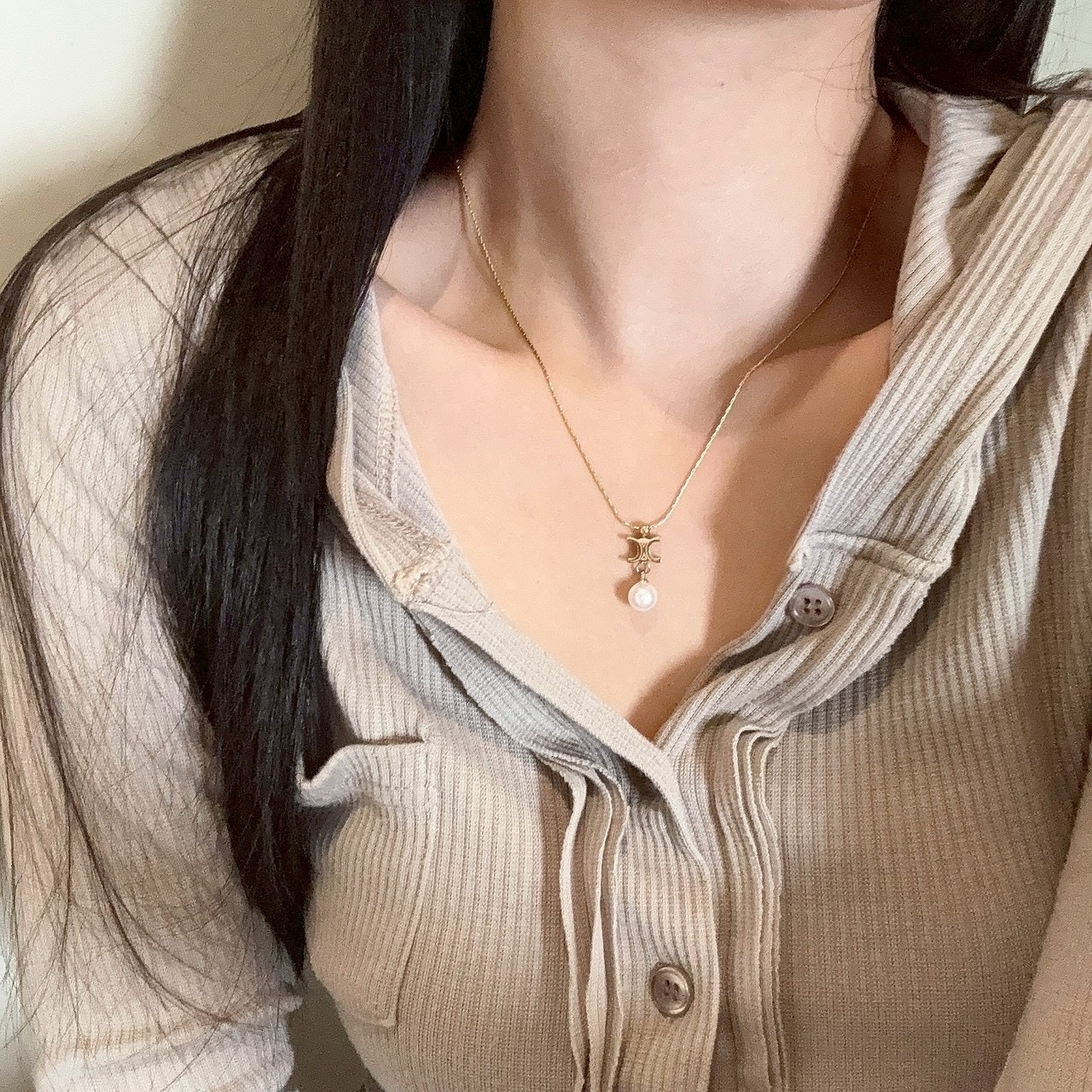 經典凱旋門珍珠墜項鍊/耳墜系列