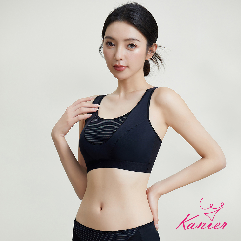 【Kanier卡妮兒】Hi Cool！舒適吸溼排汗運動型內衣【2866 黑色 -M / L / XL / XXL(Q)】