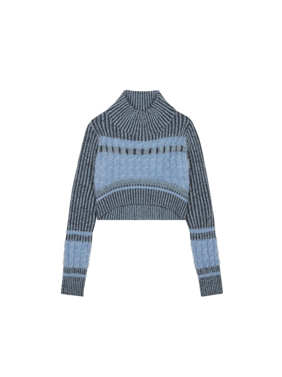 LARTIGENT L7 COLORBLOCK KNIT BOLERO