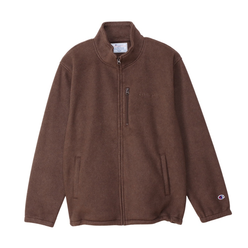 男款- CASUAL 立領小C 刺繡刷毛外套 -摩卡色（C3-C607-770）