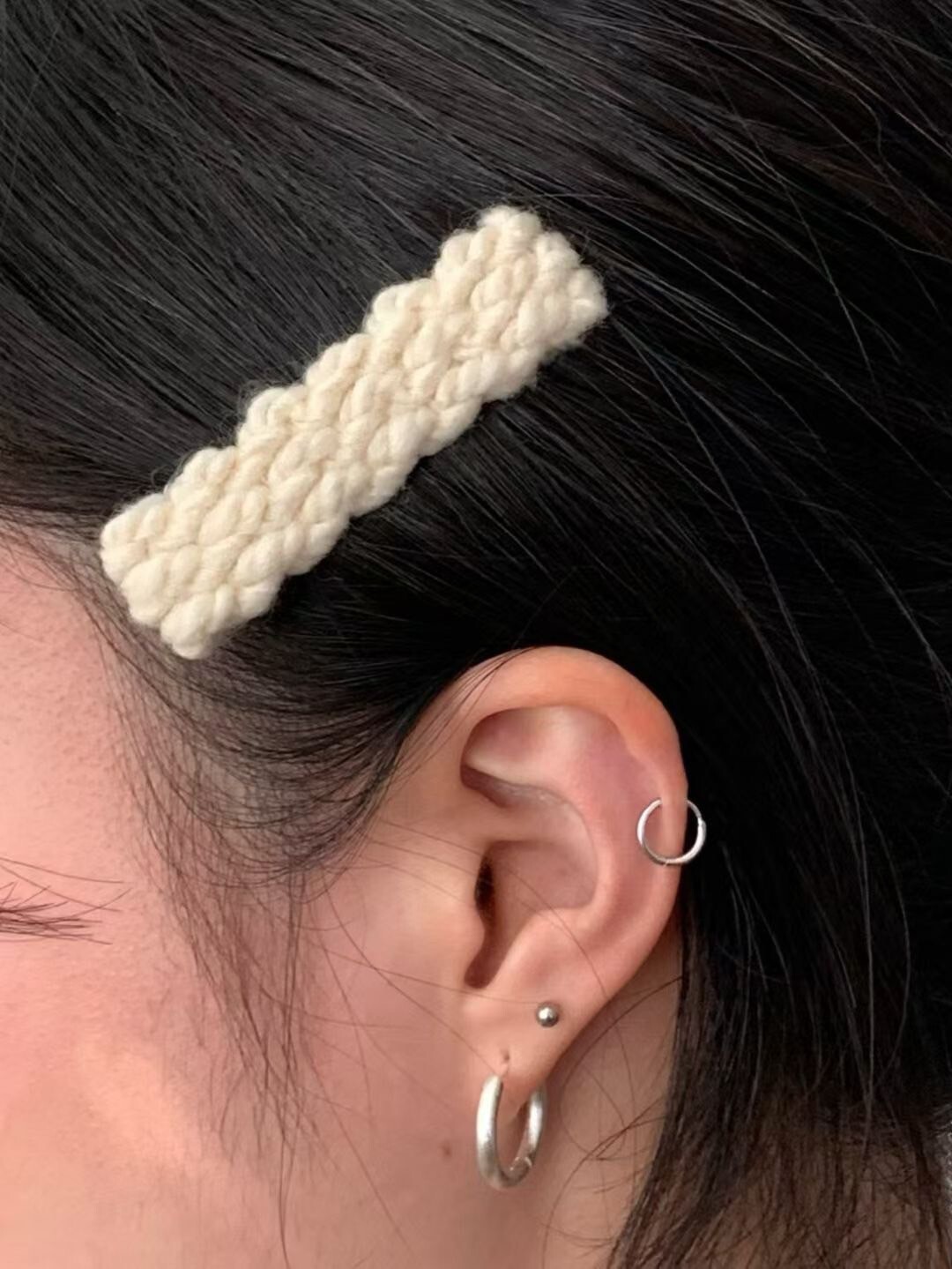 可愛編織麻花感方形髮夾瀏海夾 / 4色