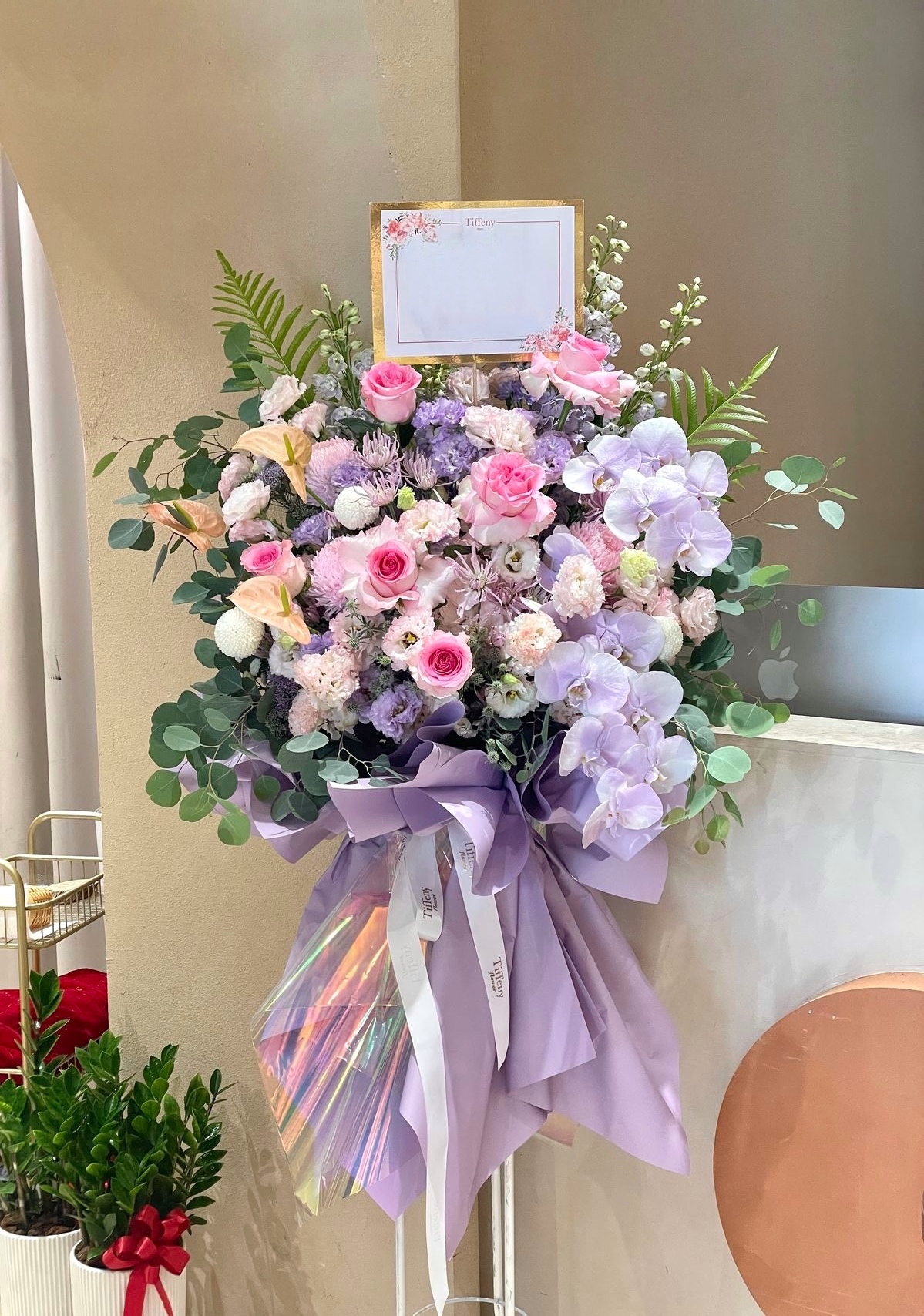 Bubble・夢幻泡泡系鮮花高架花籃 開幕花籃