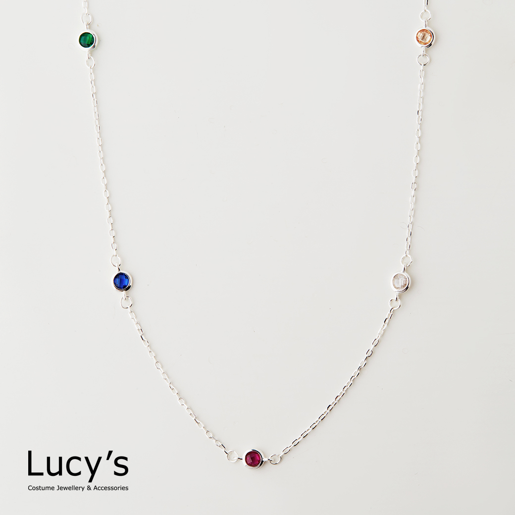 925純銀 流光序曲 項鍊 (二色) (125474/125475)