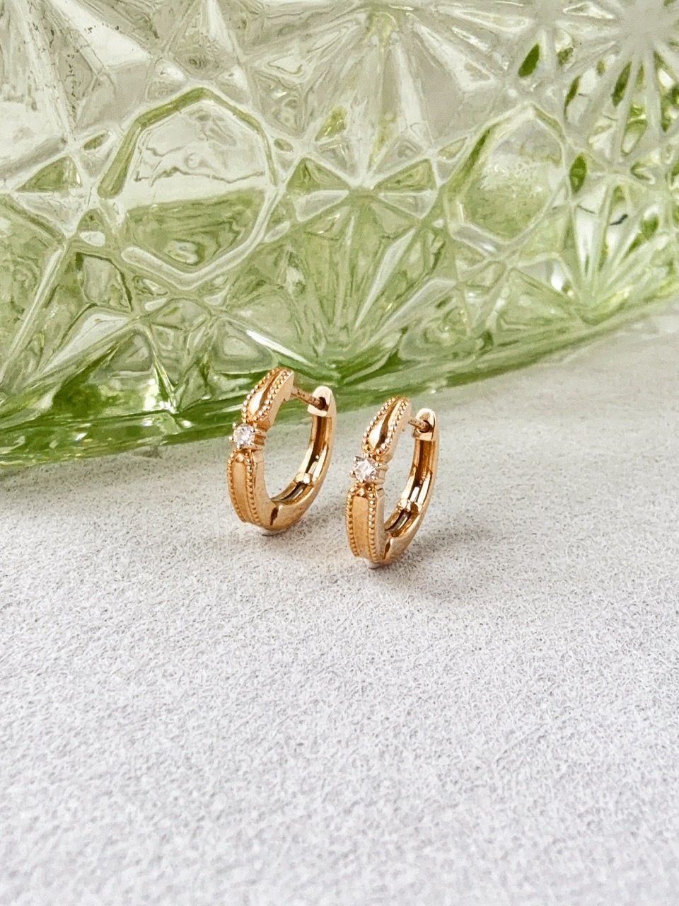 千穗｜千粒穀鑽石耳圈