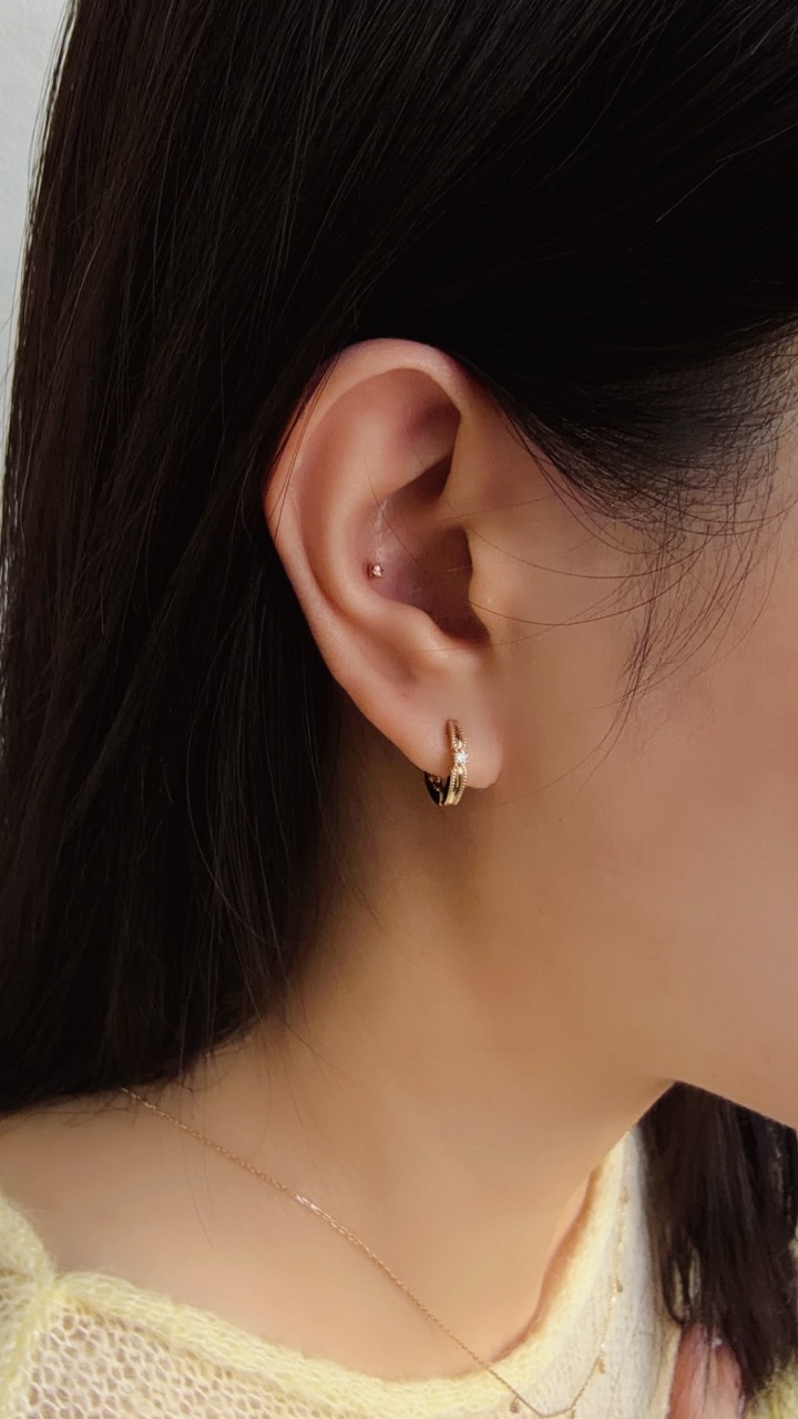 千穗｜千粒穀鑽石耳圈