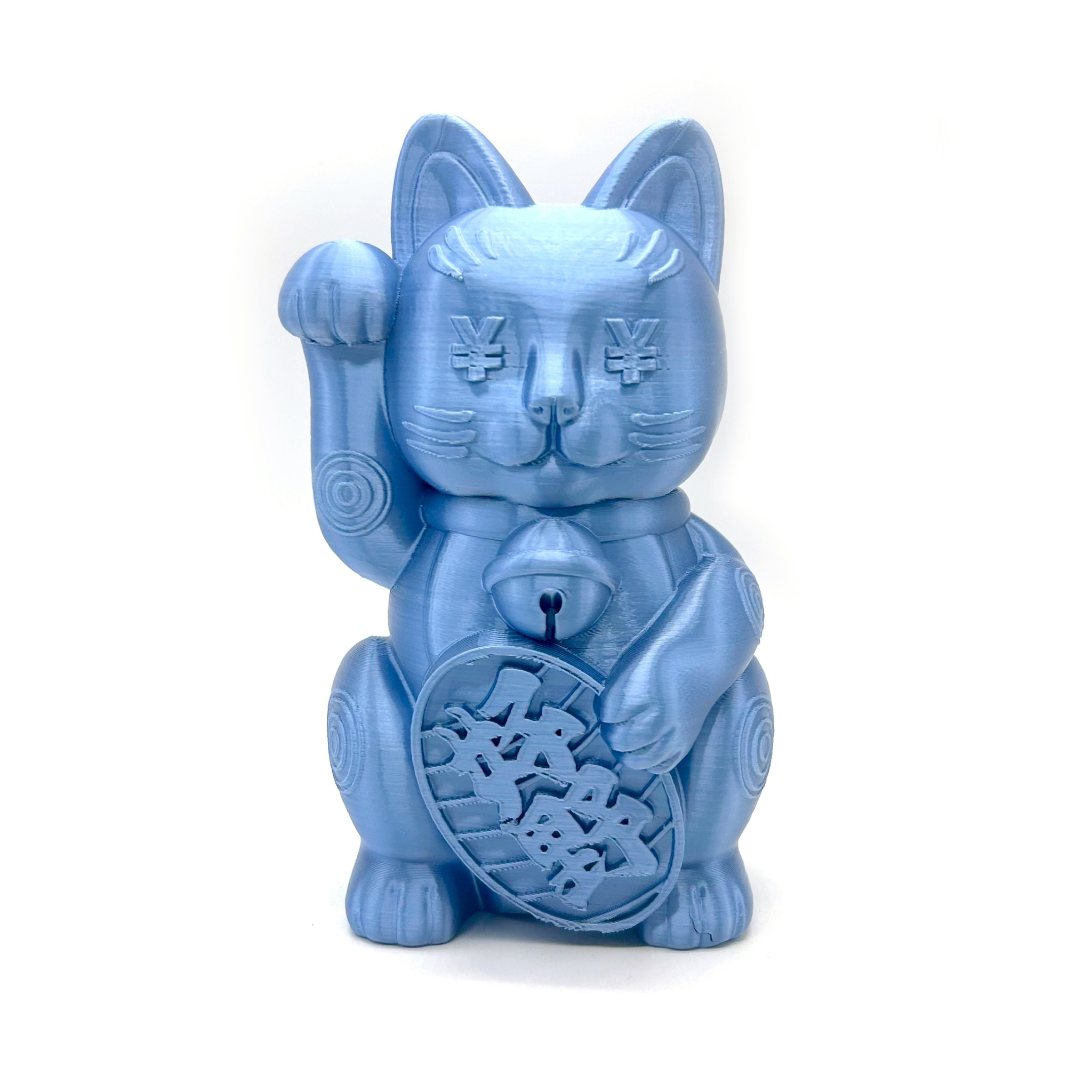 XCTRL 3D打印好野貓公仔-絲綢藍銀