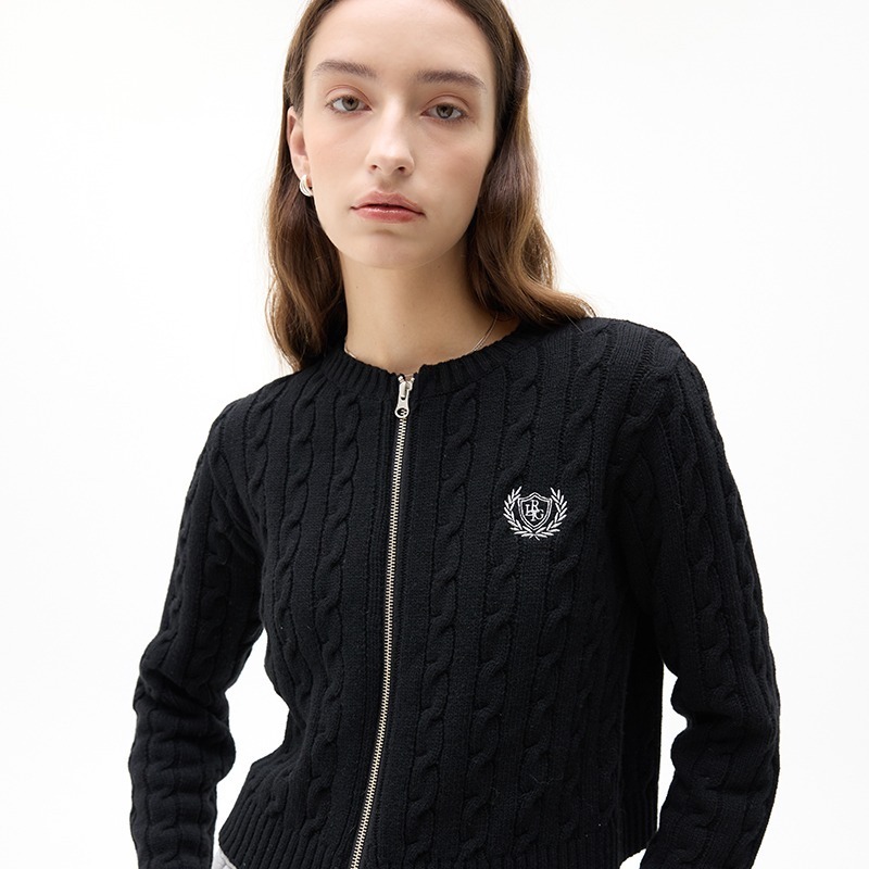 LARTIGENT LK CABLE KNIT ZIP