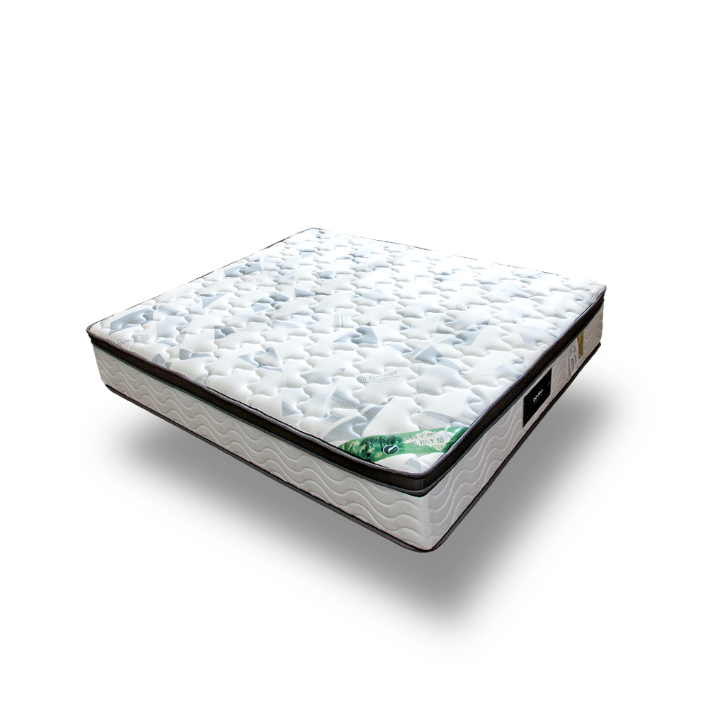 四季 天絲Temcel 2.5cm天然乳膠三線封邊獨立筒床墊