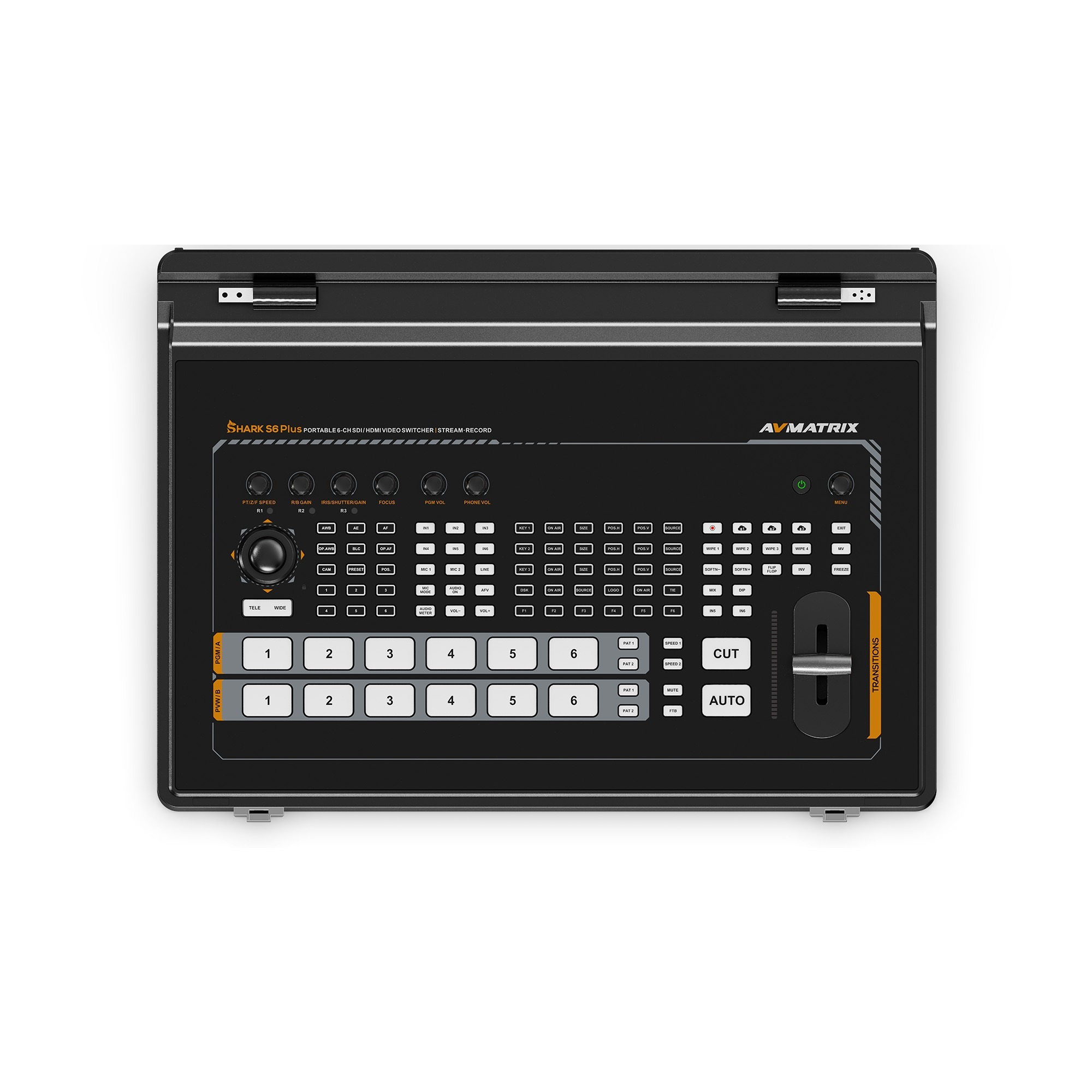 AVMATRIX S6-PLUS 17.3 吋顯示 6CH SDI/HDMI 直播便攜式視訊切換器