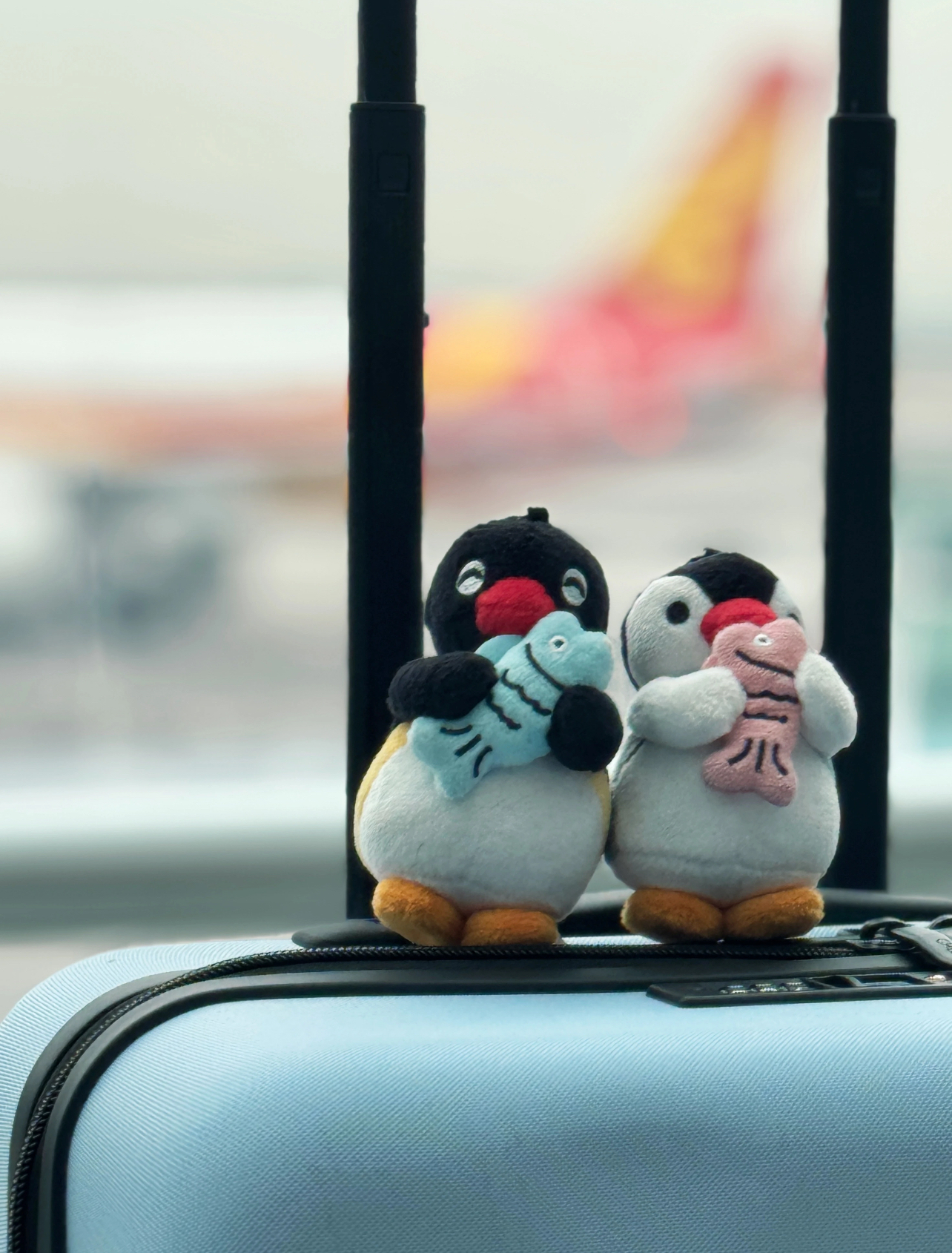 代購-正版授權 PINGU 企鵝家族 對對系列 毛絨 掛件 9CM 共三款