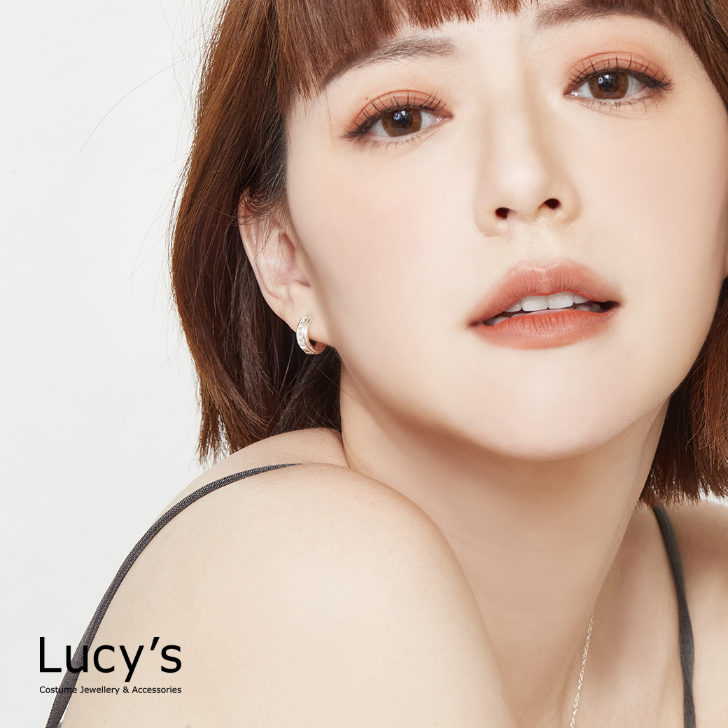 925純銀 光映排序 易扣耳環 (121351)