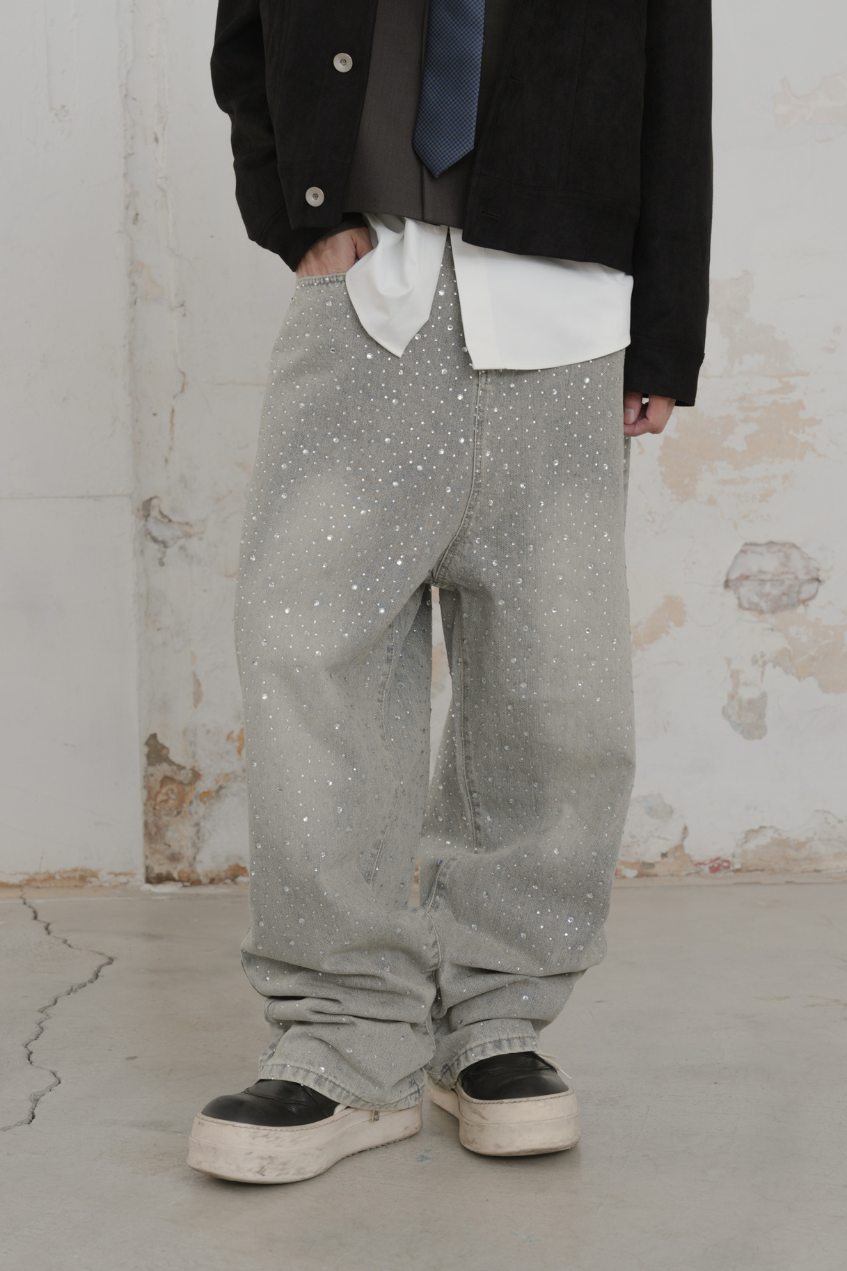 Diamond Wide Pants #牛仔褲